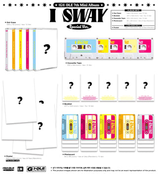 (G)I-DLE 7th Mini Album I SWAY - Special Version Inclusions: Out Case, Booklet, Cassette Tape, Photocard, Pre-order Poster