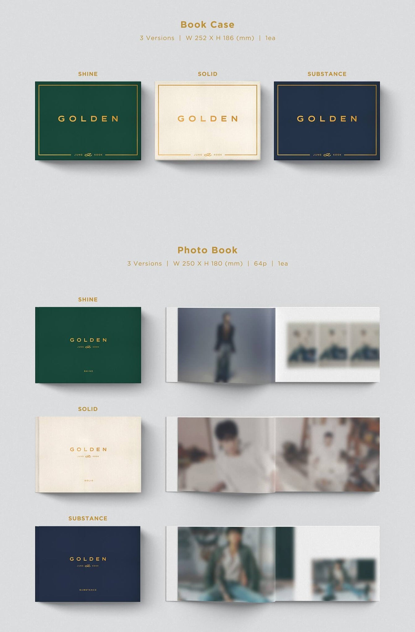 Jung Kook Solo Album GOLDEN Inclusions Book Case Photobook