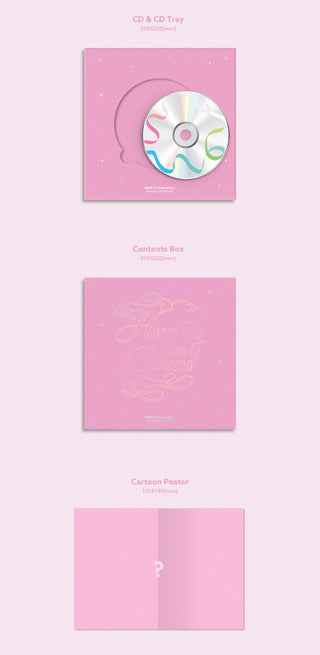 QWER 1st Single Album Harmony from Discord Inclusions: CD & Tray, Contents Box, Cartoon Poster