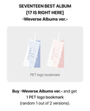 SEVENTEEN Best Album 17 IS RIGHT HERE - Weverse Albums Version Weverse Pre-order Benefit: PET Logo Bookmark