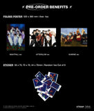 CRAVITY 7th Mini Album EVERSHINE - NIGHTFALL / AFTERGLOW / SUNRISE Version Pre-order Inclusions Folded Poster Sticker