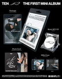 Ten (NCT) 1st Mini Album TEN - SMini Version Inclusions Package SMini Case Music NFC CD Photocard Ball Chain