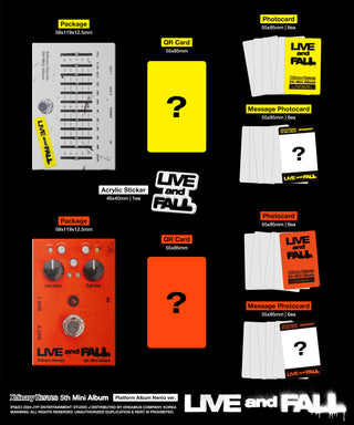 Xdinary Heroes 5th Mini Album LIVE and FALL - Platform Version - Nemo Album Inclusions: Package, QR Card, Photocard Set, Message Photocard Set, Acrylic Sticker