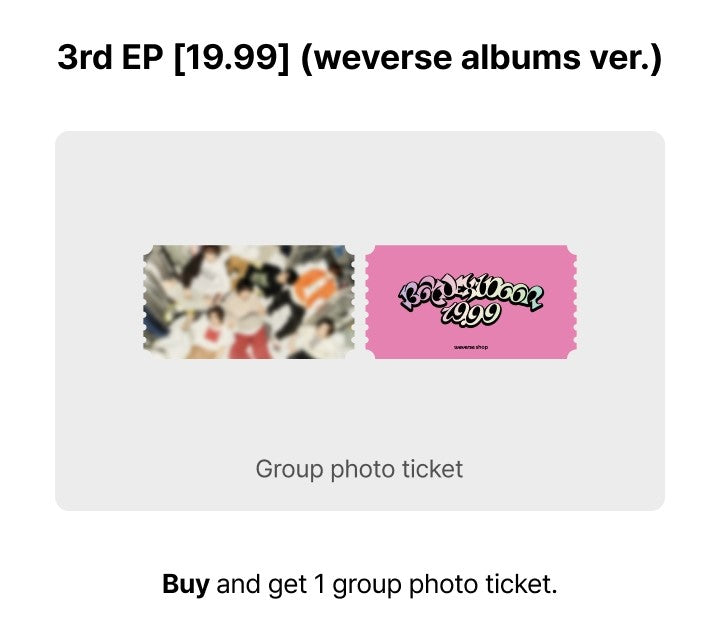 BOYNEXTDOOR 3rd EP Album 19.99 - Weverse Albums Version Weverse Pre-order Benefit: Group Photo Ticket