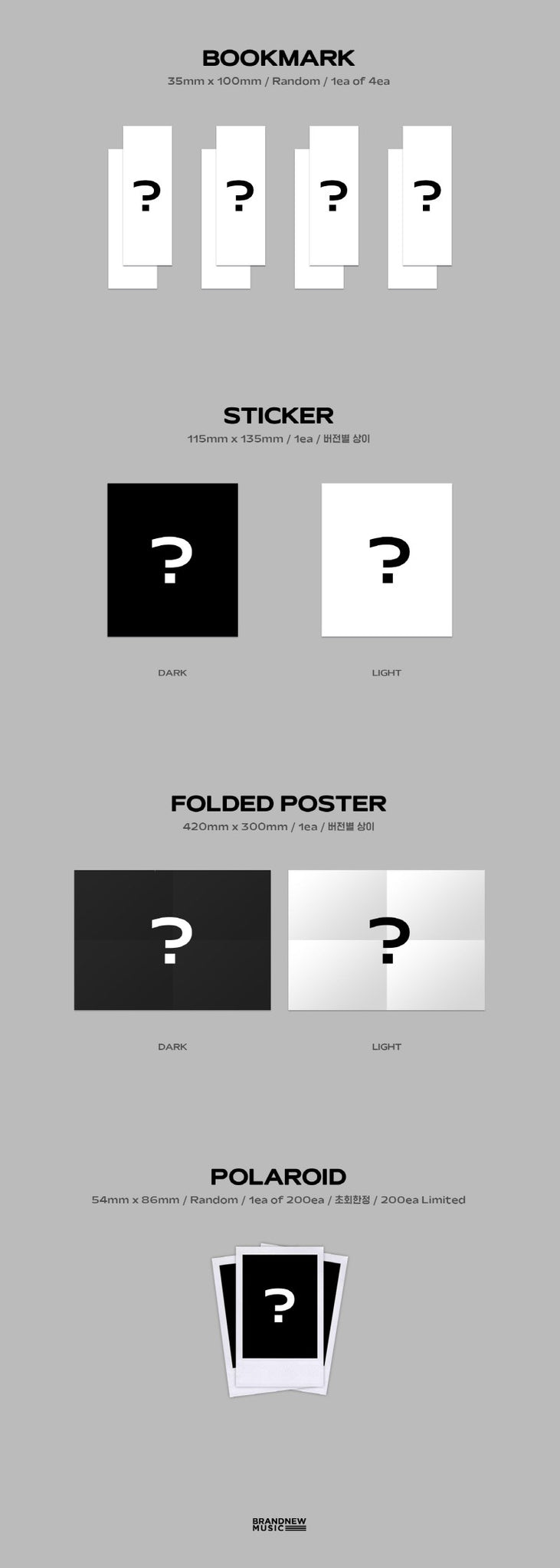 AB6IX THE FUTURE IS OURS : LOST Inclusions Bookmark Sticker Folded Poster 1st Press Only Polaroid