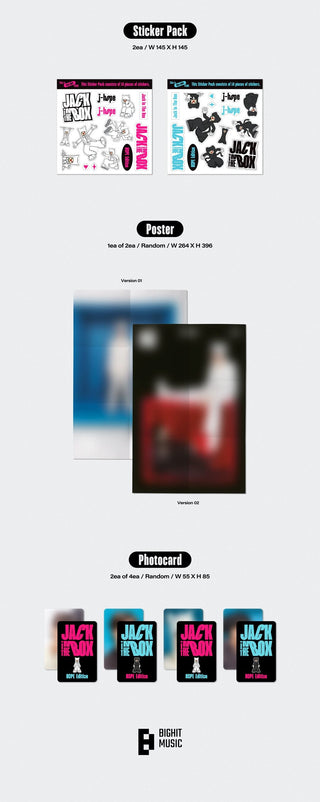 j-hope Solo Album Jack In The Box - HOPE Edition Inclusions Sticker Pack Folded Poster Photocards