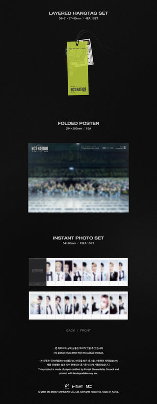 2023 NCT CONCERT - NCT NATION : To The World in INCHEON SMTOWN Code Inclusions: Layered Hangtag Set, Folded Poster, Instant Photo Set