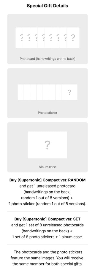 fromis_9 3rd Single Album Supersonic - Compact Version Weverse Pre-order Benefits: Photocard, Photo Sticker, Album Case