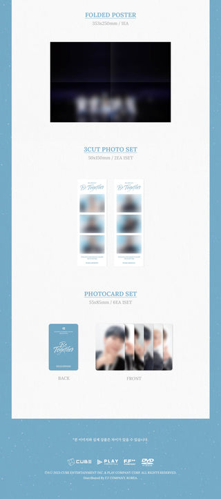 BTOB 10TH ANNIVERSARY CONCERT 2022 BTOB TIME Be Together DVD Inclusions Folded Poster 3Cut Photo Set Photocard Set