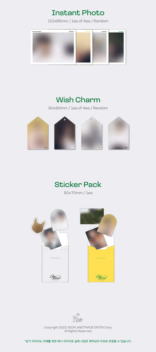 Ren 1st Mini Album Ren'dezvous Inclusions Instant Photo Wish Charm Sticker Pack