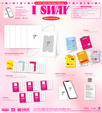 (G)I-DLE 7th Mini Album I SWAY - POCA Version Inclusions: Photo Stand Package + Sleeve, QR Card, Photocards, Stickers, User Guide, Digital Contents