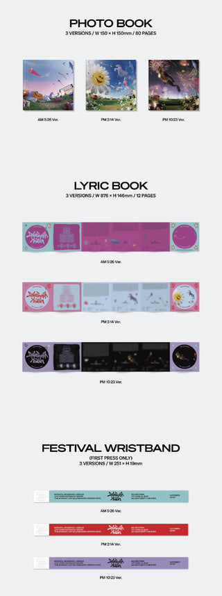 SEVENTEEN 11th Mini Album SEVENTEENTH HEAVEN Inclusions Photobook Lyric Book 1st Press Festival Wristband