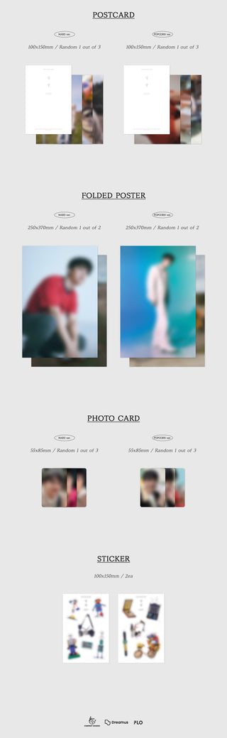 D.O. 3rd Mini Album BLOSSOM - MARS / POPCORN Version Inclusions: Postcard, Folded Poster, Photocard, Sticker