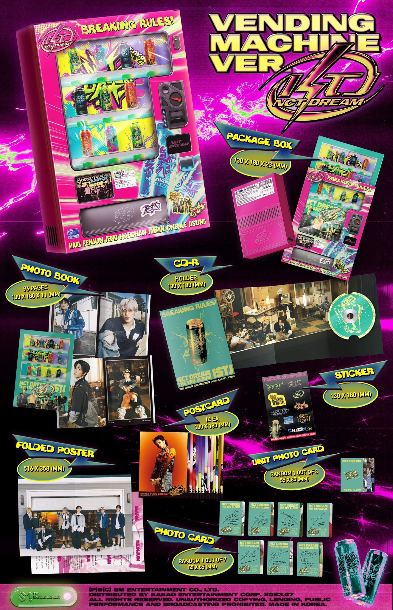 NCT DREAM ISTJ - SMini Version Inclusions Cover SMini Case Music NFC CD Photocard Ball Chain 