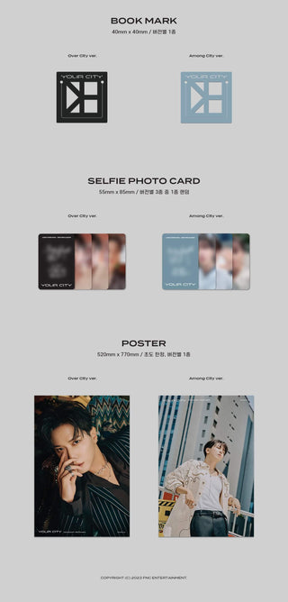 Jung Yong Hwa 2nd Mini Album YOUR CITY Inclusions Bookmark Selfie Photocard 1st Press Only Poster