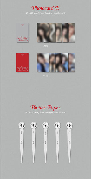 RESCENE 1st Single Album Re:Scene Inclusions Photocard B, Blotter Paper