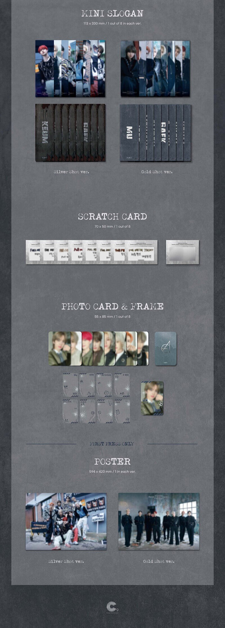 EPEX Prelude of Anxiety Chapter 2. Can We Surrender? Inclusions Mini Slogan Scratch Card Photocard & Frame 1st Press Only Poster