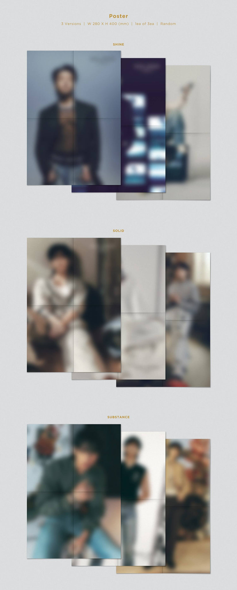 Jung Kook Solo Album GOLDEN Inclusions Folded Poster