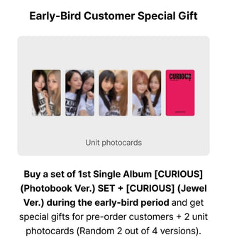 UNIS 1st Single Album CURIOUS Weverse Early Bird Benefits: Unit Photocards, ID Photos, Group Photo