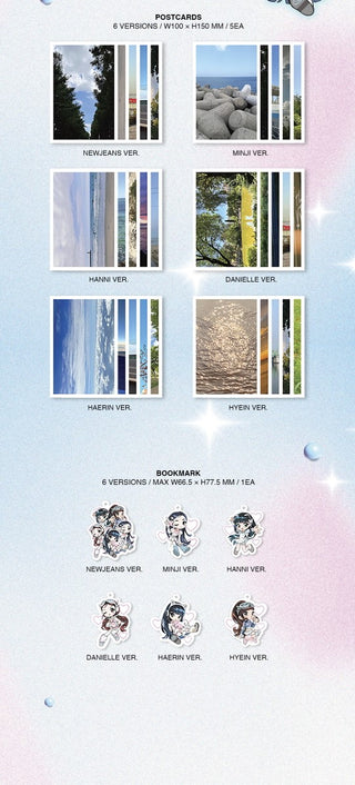  NewJeans Get Up - Bunny Beach Bag Version Inclusions Postcards Bookmark