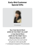 j-hope (BTS) Special Album HOPE ON THE STREET VOL.1 Weverse Early Bird Pre-order Benefits Transparent PVC Photocard