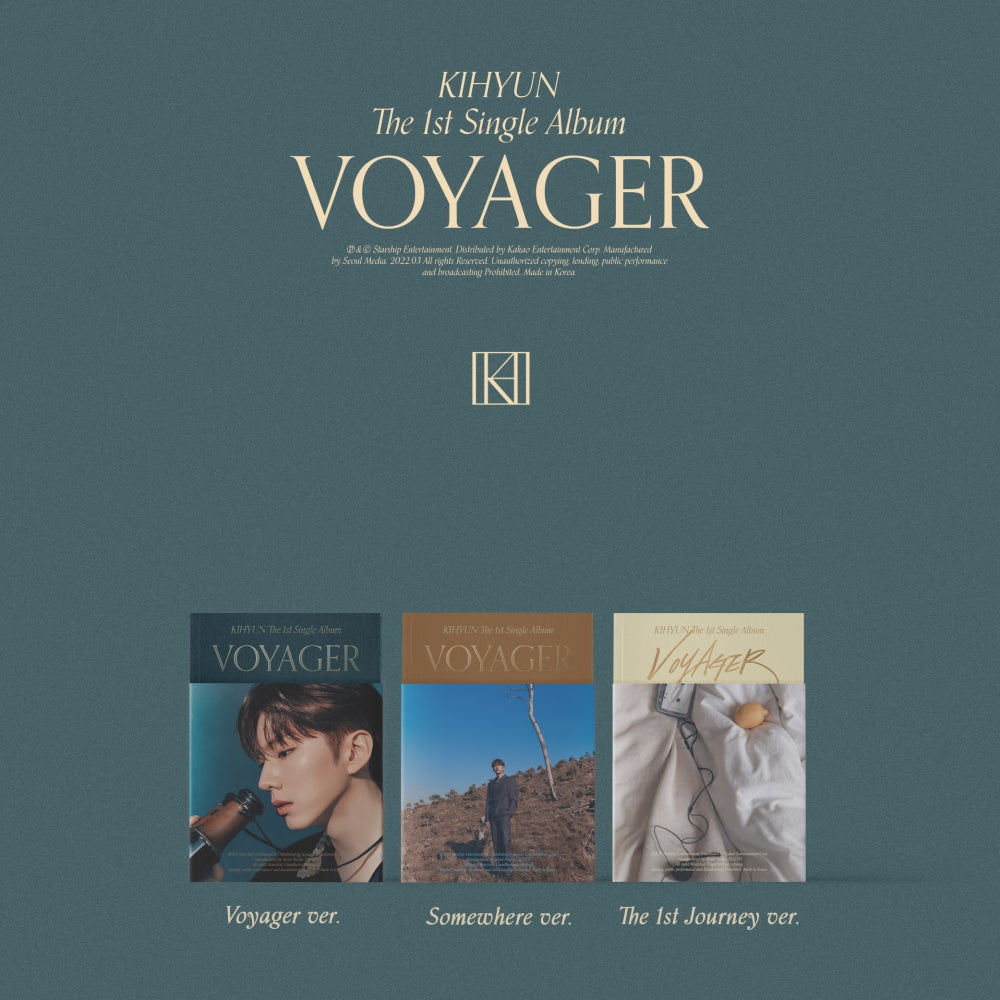 Kihyun 1st Single Album VOYAGER - Voyager / Somewhere / The 1st Journey Version