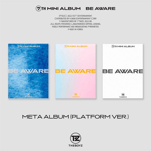 THE BOYZ 7th Mini Album BE AWARE (Platform Version) - Denial / Desire / Document Version