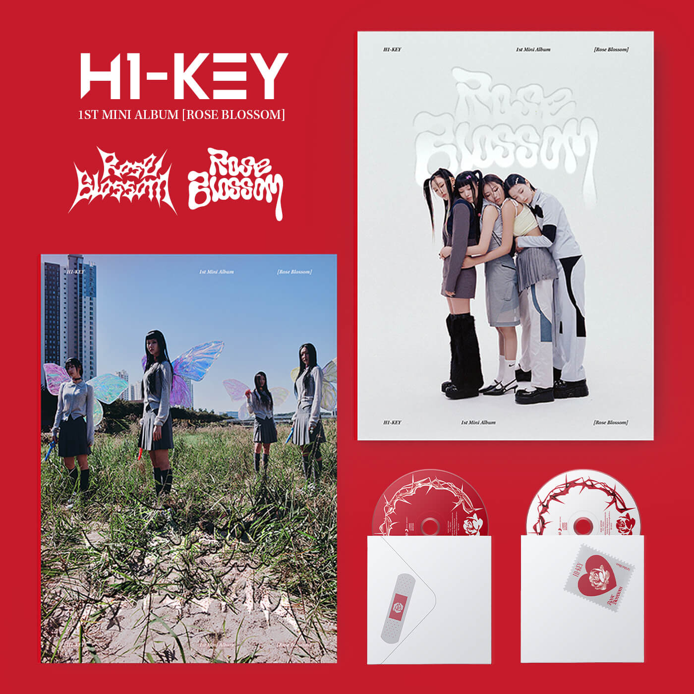 H1-KEY 1st Mini Album Rose Blossom - A / B Version