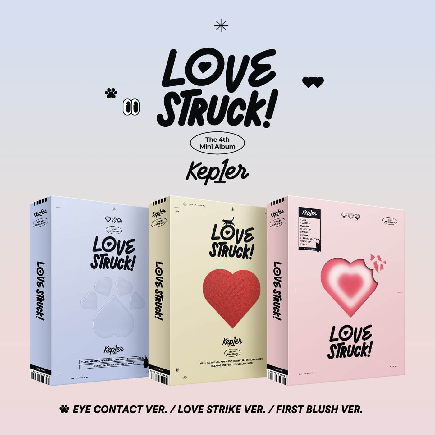 Kep1er 4th Mini Album LOVESTRUCK! - EYE CONTACT / LOVE STRIKE / FIRST BLUSH Version