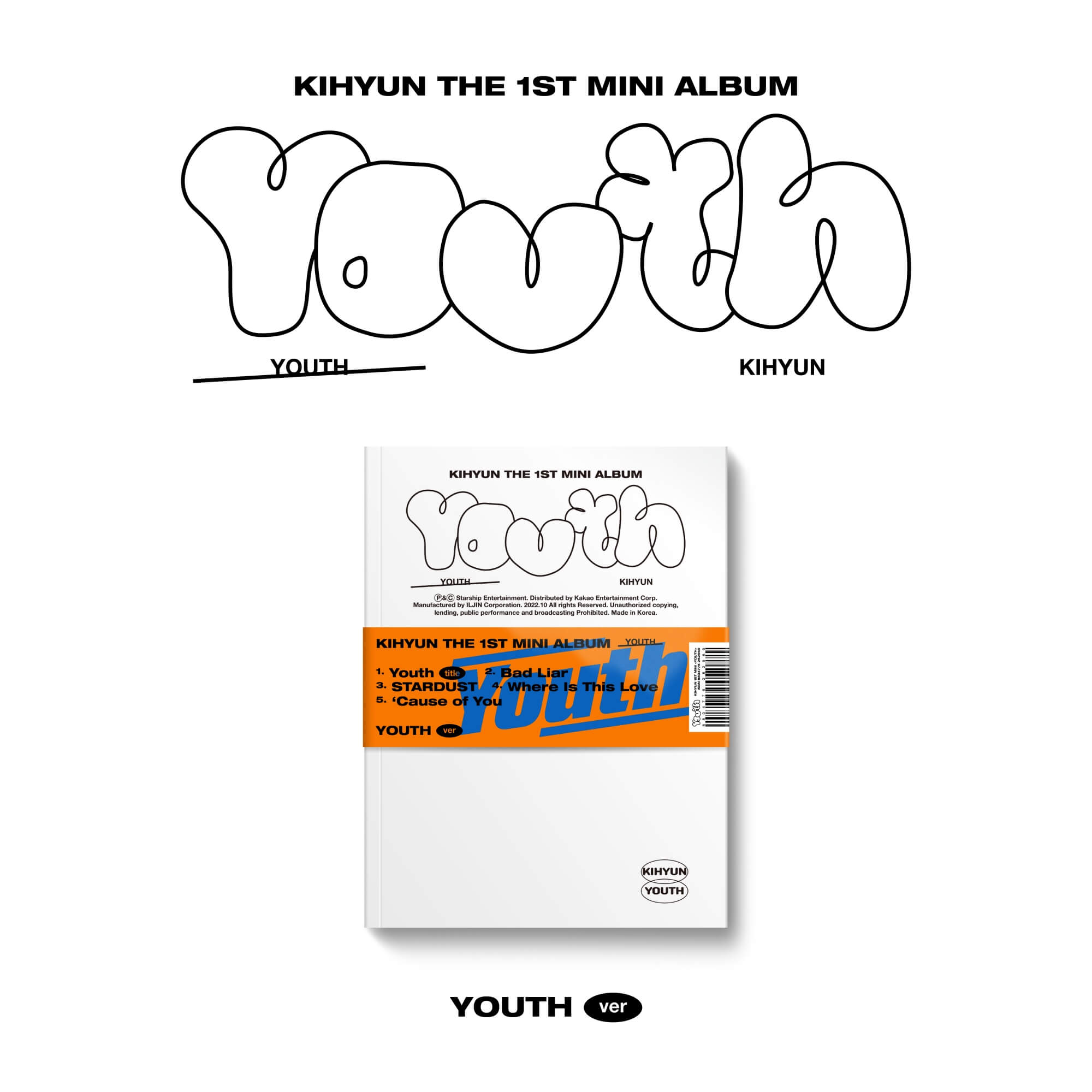 Kihyun 1st Mini Album YOUTH - YOUTH Version