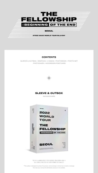 ATEEZ THE FELLOWSHIP: BEGINNING OF THE END SEOUL Blu-ray Out Box