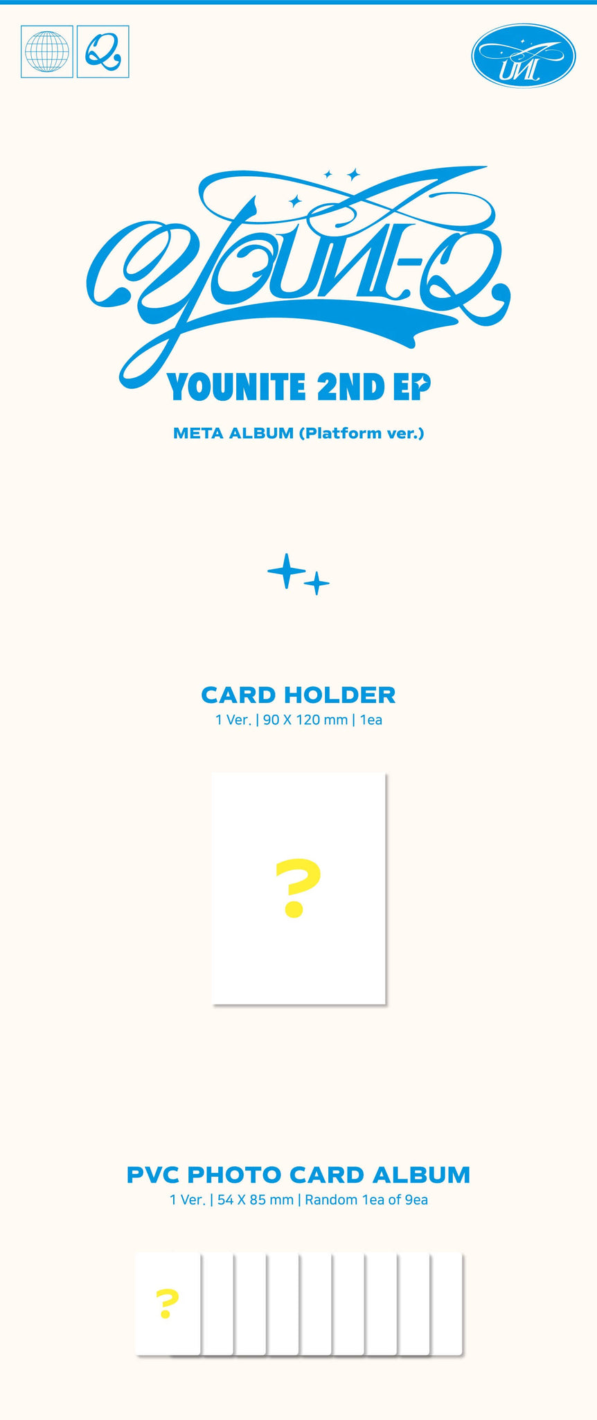 YOUNITE YOUNI-Q - Platform Version Inclusions Card Holder PVC Photocard Album 