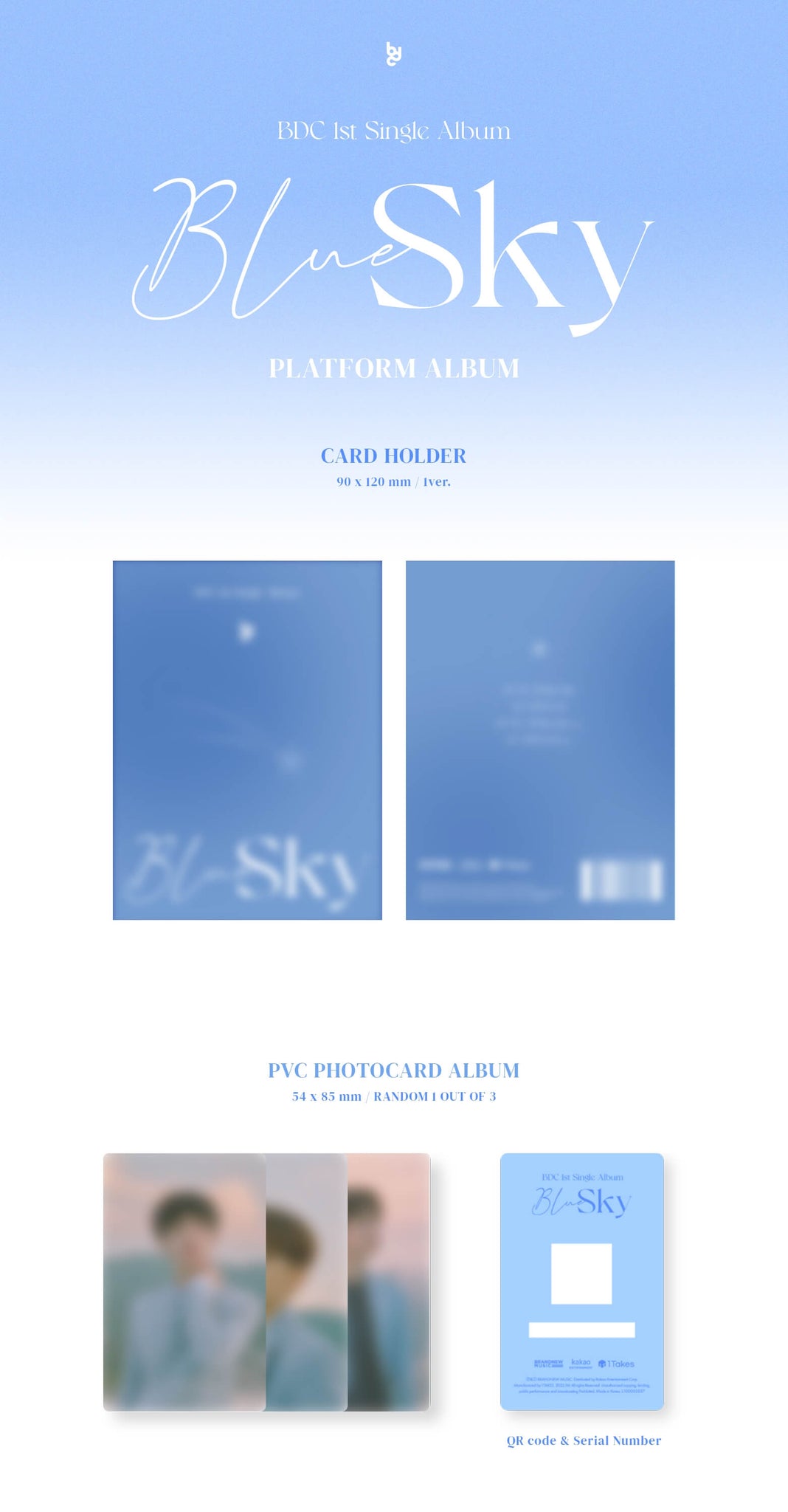 BDC Blue Sky Platform Version Inclusions Card Holder PVC Photocard Album