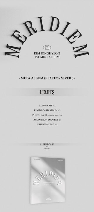 Kim Jonghyeon MERIDIEM Platform Version Inclusions Album Info Album Case