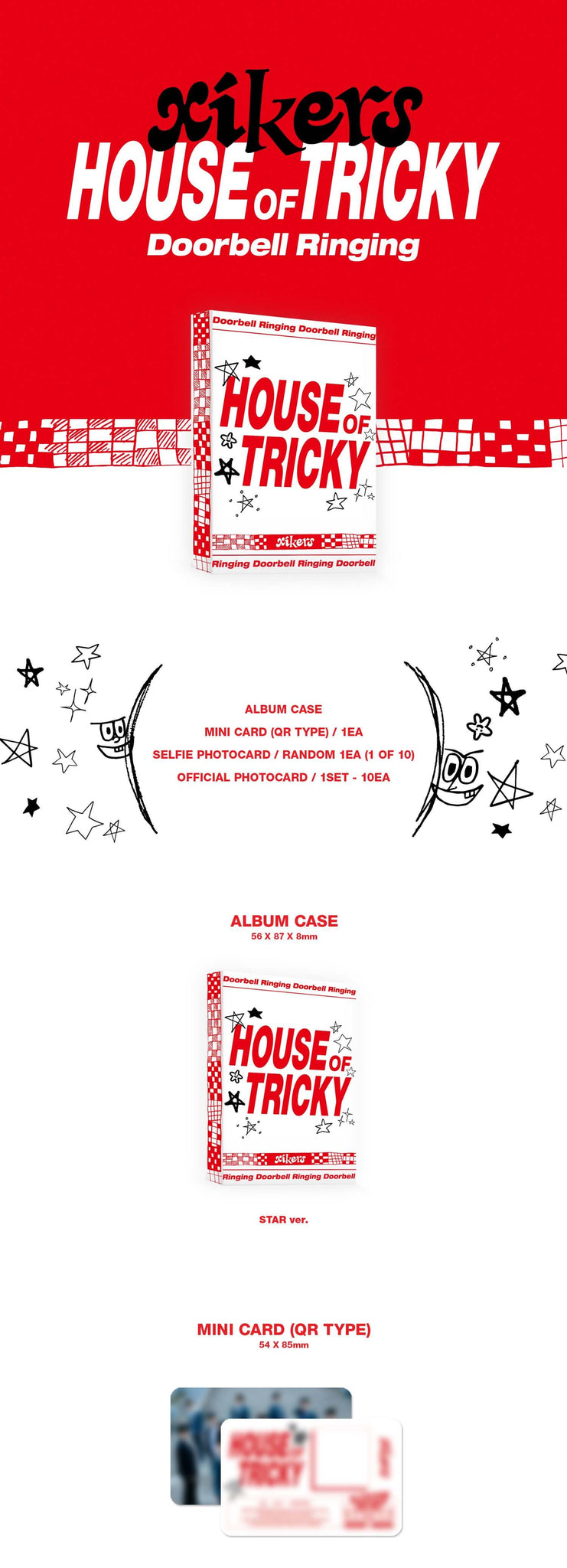 xikers HOUSE OF TRICKY : Doorbell Ringing (Platform Ver.) - STAR Version Inclusions Album Case Mini Card QR