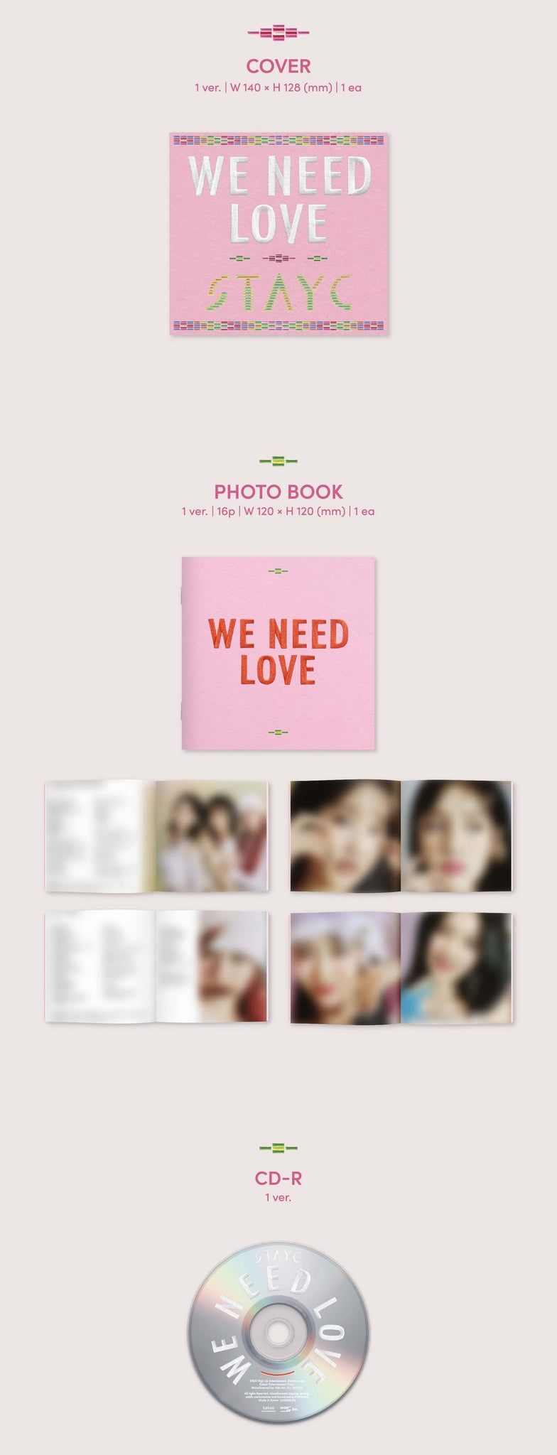 STAYC WE NEED LOVE (Digipack Version) - Limited Edition Inclusions Cover Photobook CD