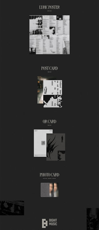 Agust D Solo Album D-DAY - Weverse Albums Version Inclusions Lyric Poster Postcard QR Card Photocard