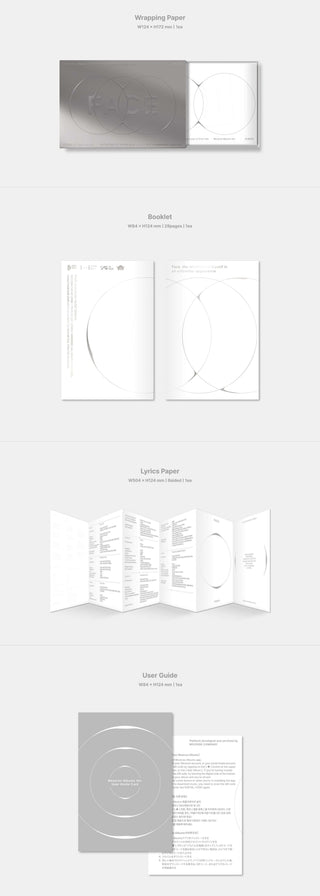 Jimin FACE Weverse Albums Version Inclusions Wrapping Paper Booklet Lyrics Paper User Guide