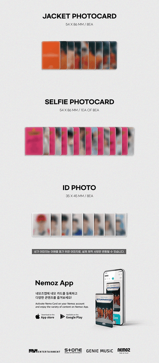 8TURN 1st Mini Album 8TURNRISE Inclusions Jacket Photocards Selfie Photocard ID Photo