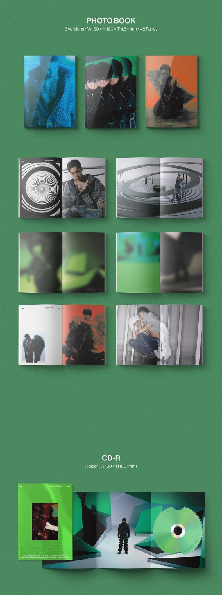 Kai 3rd Mini Album Rover - Sleeve Version Inclusions Photobook CD