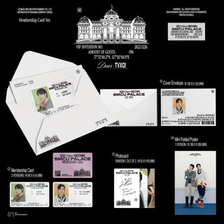 TVXQ 2022 Winter SMTOWN: SMCU PALACE Inclusions Cover Envelope Membership Card Photocard Mini Folded Poster