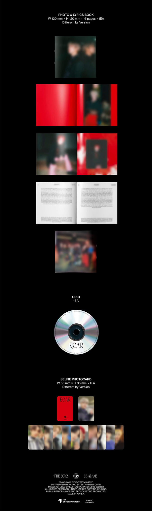 THE BOYZ BE AWAKE - Jewel Case Version Inclusions Photo & Lyrics Book CD Selfie Photocard