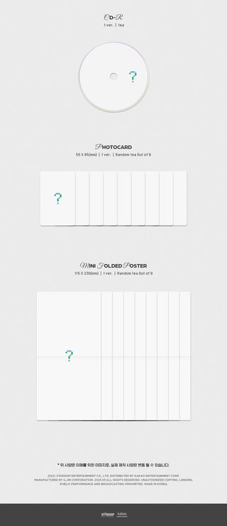 CRAVITY 5th Mini Album MASTER:PIECE - Jewel Version Inclusions CD Photocard Mini Folded Poster