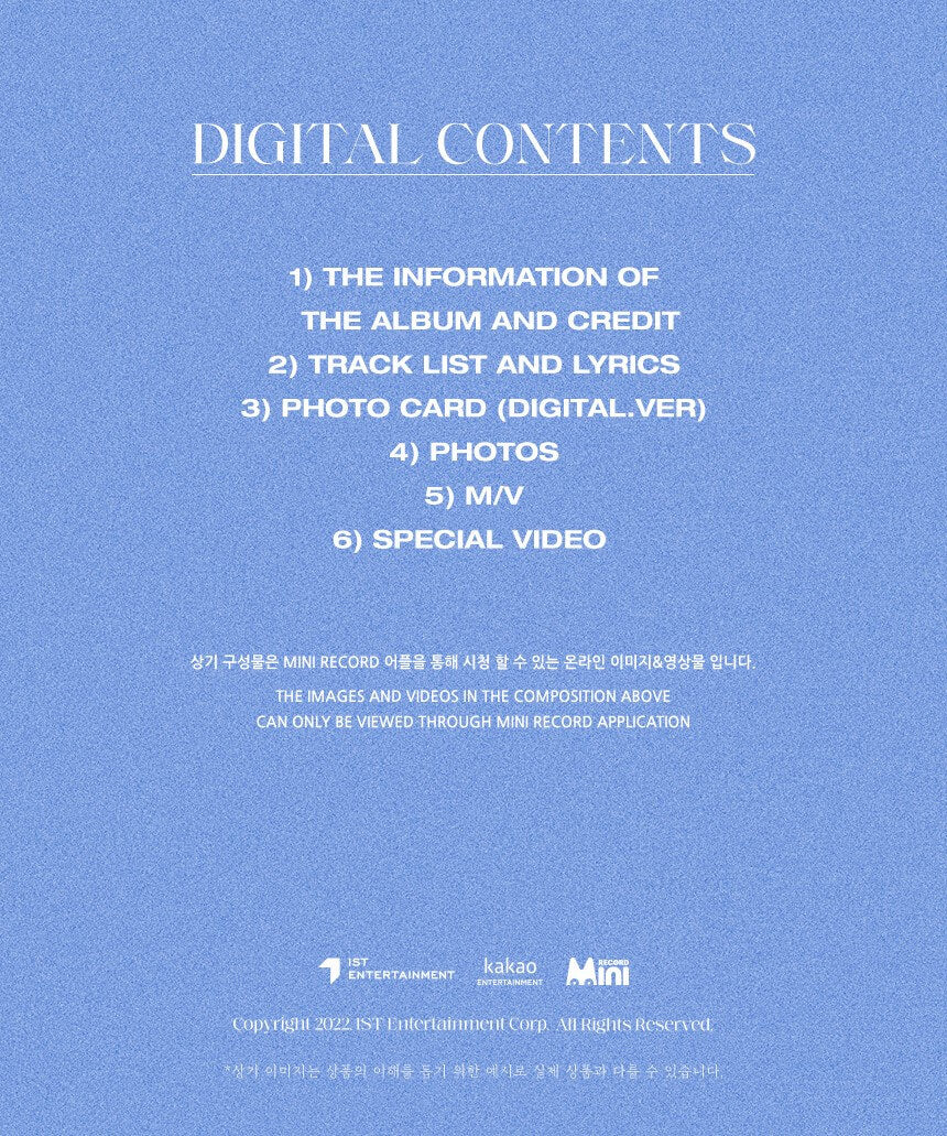 Jeong Eun Ji Remake Album log - Platform Version Inclusions Digital Contents