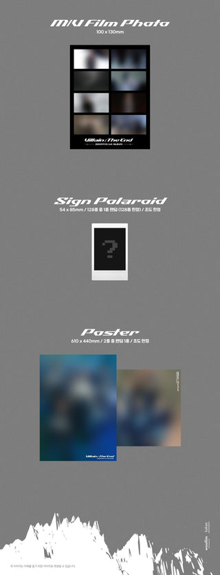 DRIPPIN Villain: The End - Limited Version Inclusions MV Film Photo 1st Press Only Sign Polaroid Poster