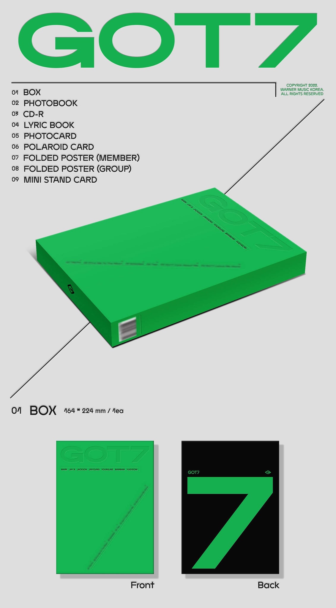 GOT7 Mini Album GOT7 Inclusions Album Info Box