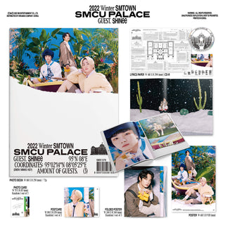 SHINee 2022 Winter SMTOWN: SMCU PALACE Inclusions Photobook Lyric Paper CD Photocard Postcard Folded Poster