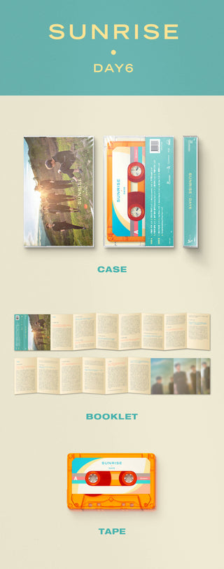 DAY6 1st Full Album SUNRISE (Cassette Tape) - Orange Version Inclusions Case Booklet Tape