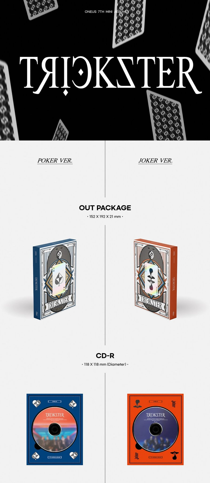 ONEUS TRICKSTER Inclusions Out Package CD