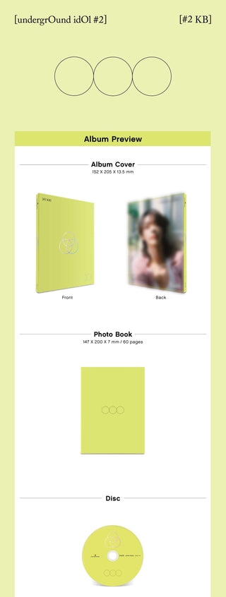 KB 1st Single Album undergrOund idOl #2 Inclusions Album Cover Photobook CD